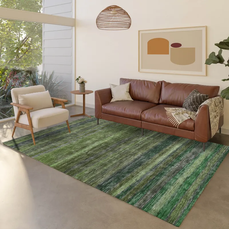 Luxury Washable Indoor/Outdoor Kochi Aloe 2\'6\" x 3\'10\" Rug