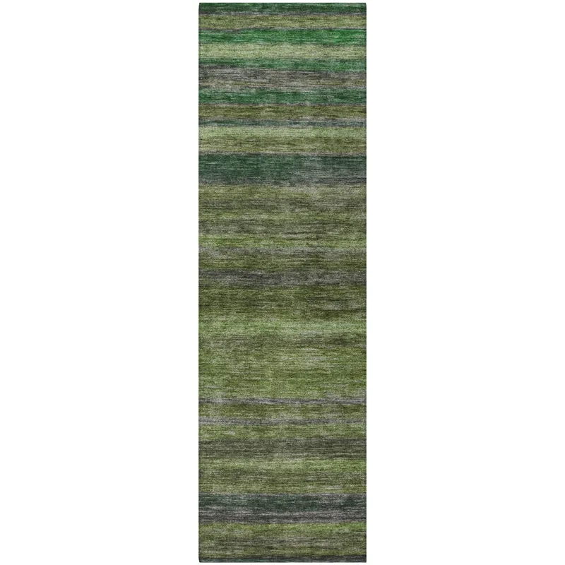 Luxury Washable Indoor/Outdoor Kochi Aloe 2\'3\" x 7\'6\" Runner Rug