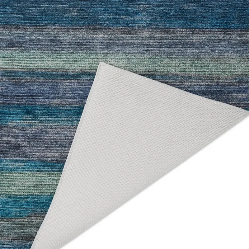 Luxury Washable Indoor/Outdoor Kochi Blue 10\' x 14\' Rug