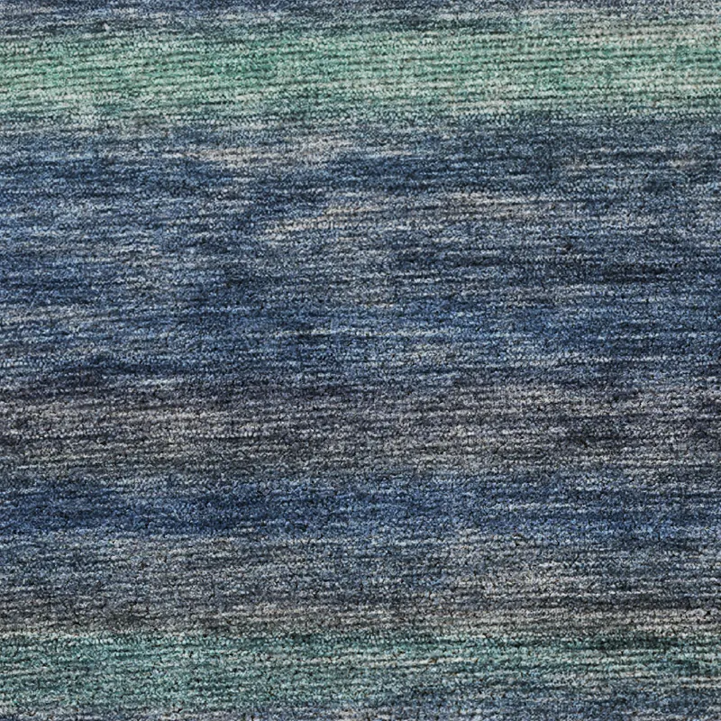 Luxury Washable Indoor/Outdoor Kochi Blue 10\' x 14\' Rug