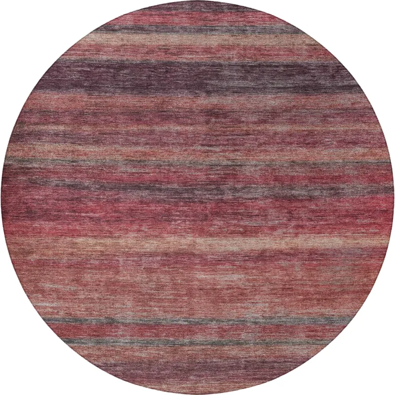 Luxury Washable Indoor/Outdoor Kochi Merlot 8\' x 8\' Round Rug