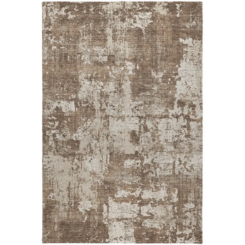 Luxury Washable Indoor/Outdoor Kochi Brown 9\' x 12\' Rug