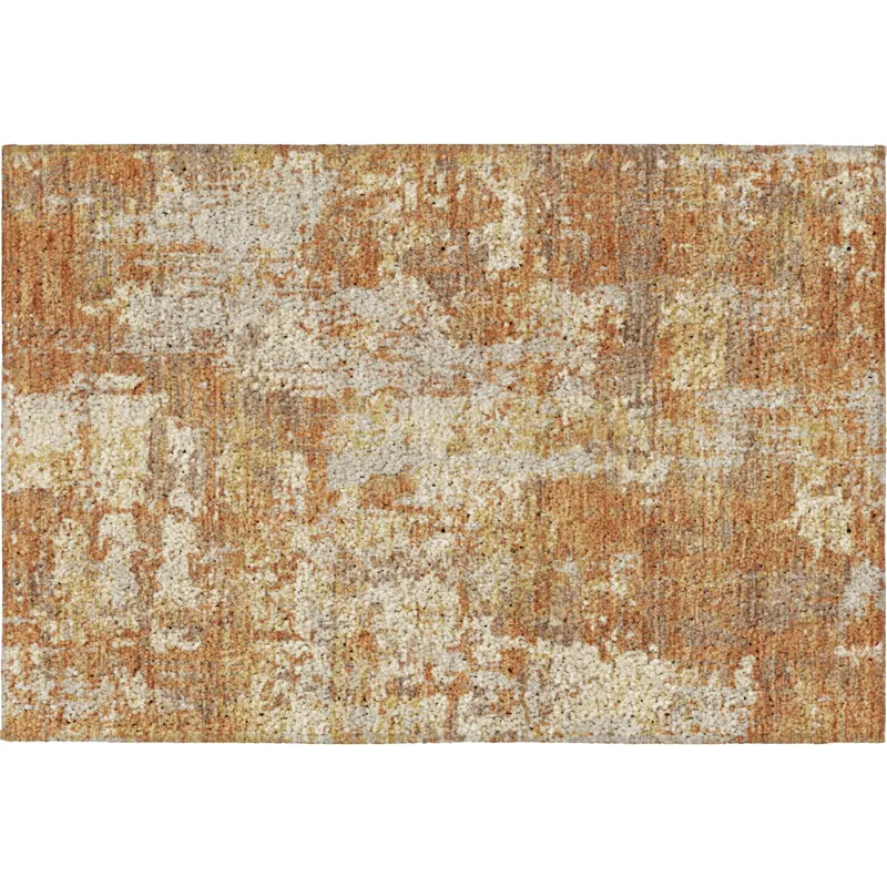 Luxury Washable Indoor/Outdoor Kochi Copper 1\'8\" x 2\'6\" Rug