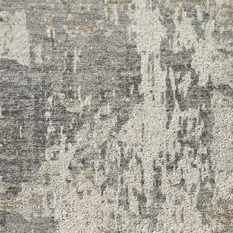 Luxury Washable Indoor/Outdoor Kochi Gray 2\'6\" x 3\'10\" Rug
