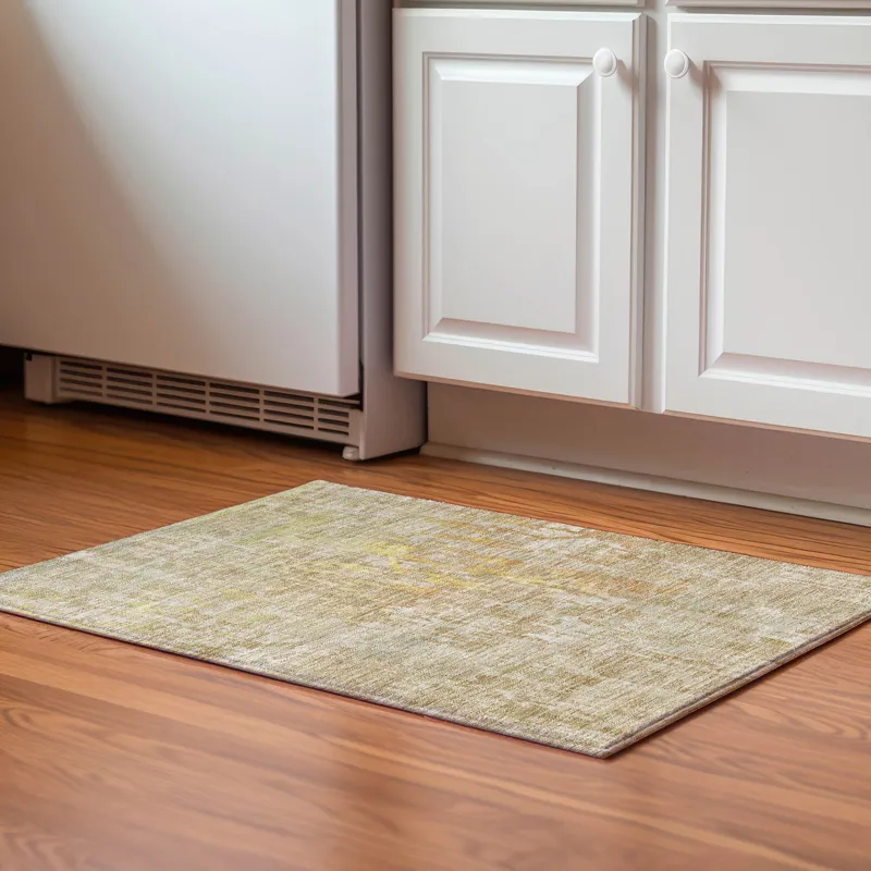 Luxury Washable Indoor/Outdoor Kochi Khaki 1\'8\" x 2\'6\" Rug