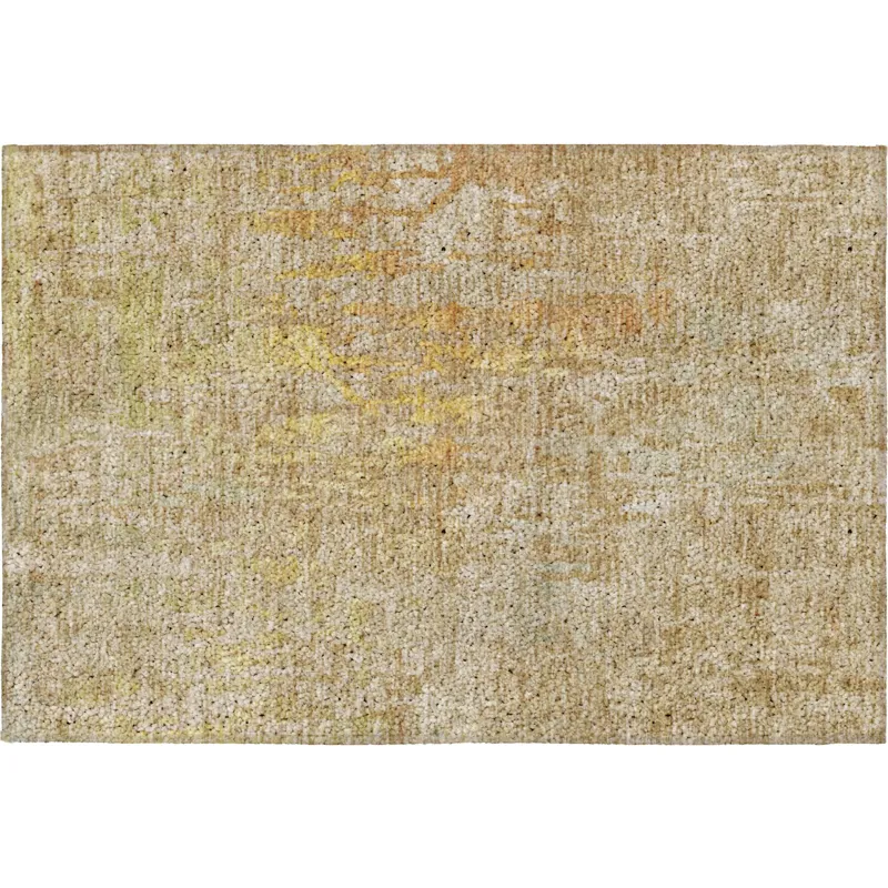 Luxury Washable Indoor/Outdoor Kochi Khaki 1\'8\" x 2\'6\" Rug
