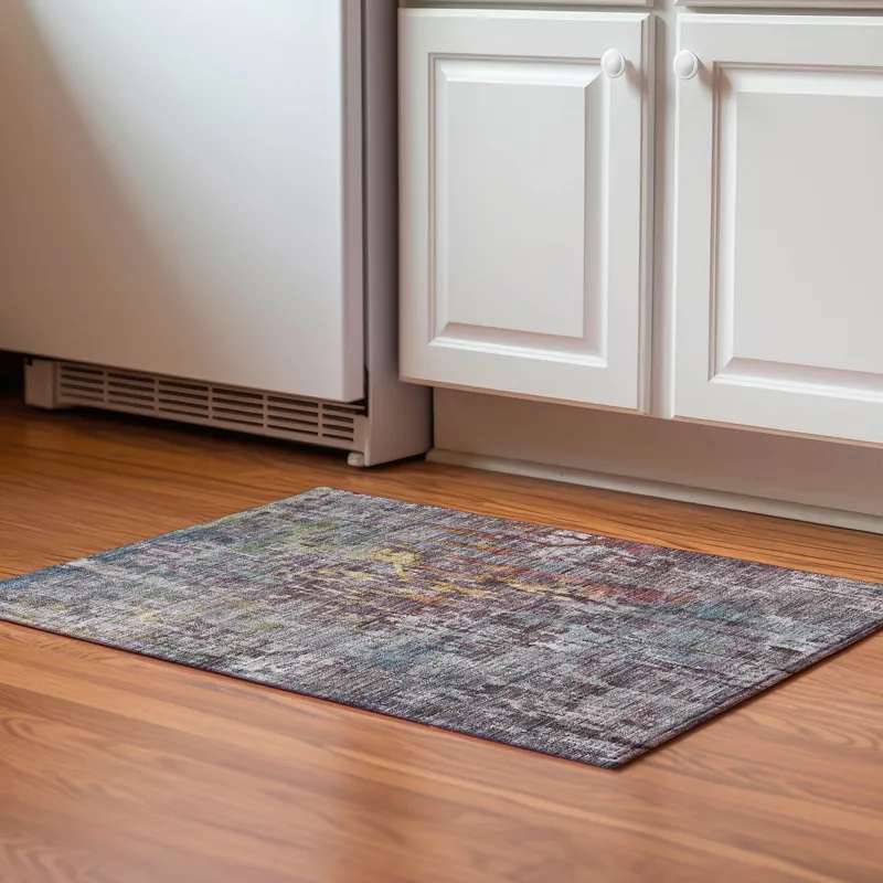 Luxury Washable Indoor/Outdoor Kochi Plum 1\'8\" x 2\'6\" Rug