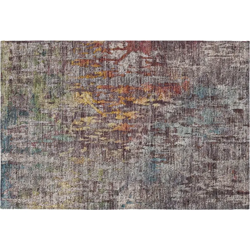 Luxury Washable Indoor/Outdoor Kochi Plum 1\'8\" x 2\'6\" Rug