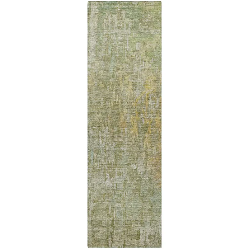 Luxury Washable Indoor/Outdoor Kochi Sage 2\'3\" x 7\'6\" Runner Rug