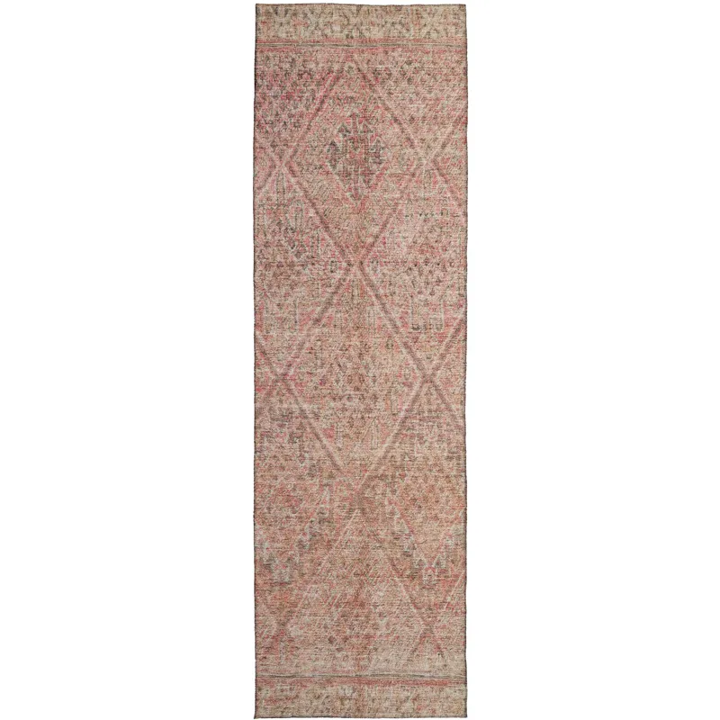 Indoor/Outdoor Karaj Pink 2\'3\" x 7\'6\" Runner Rug