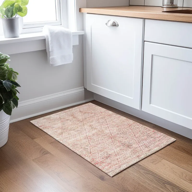 Indoor/Outdoor Karaj Pink 1\'8\" x 2\'6\" Rug