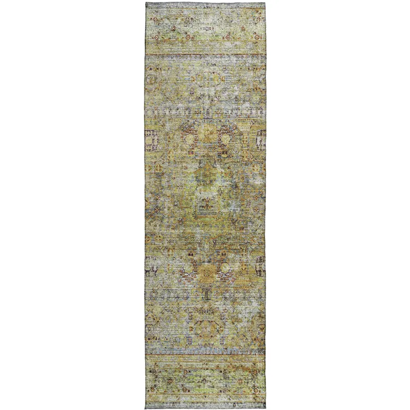 Indoor/Outdoor Karaj Aloe 2\'3\" x 7\'6\" Runner Rug