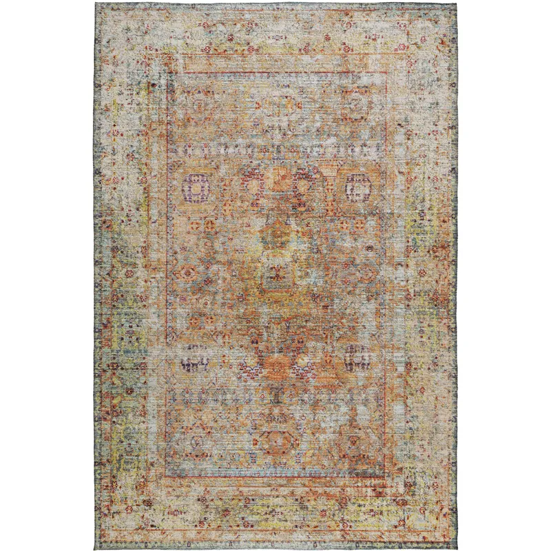 Indoor/Outdoor Karaj Coral 5\' x 7\'6\" Rug