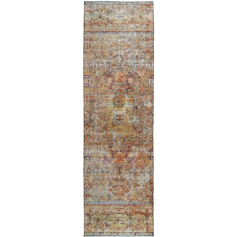 Indoor/Outdoor Karaj Coral 2\'3\" x 7\'6\" Runner Rug