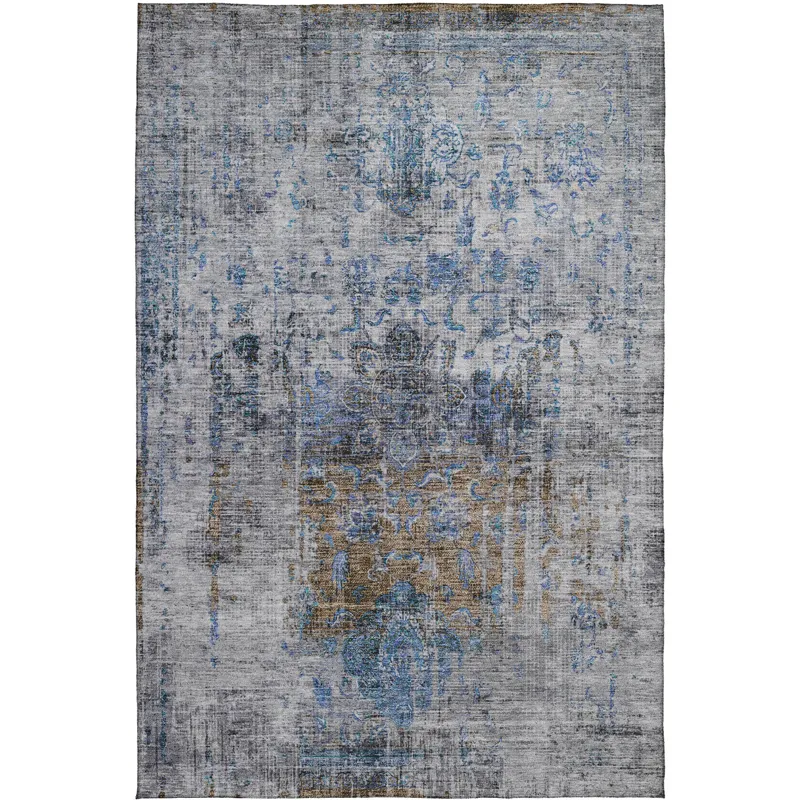 Indoor/Outdoor Karaj Blue 8\' x 10\' Rug