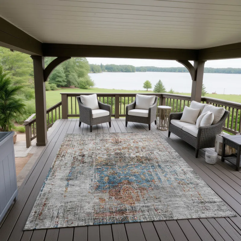 Indoor/Outdoor Karaj Copper 3\' x 5\' Rug