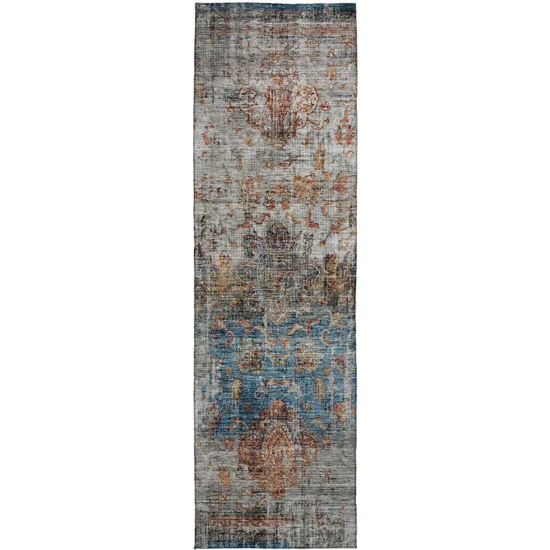 Indoor/Outdoor Karaj Copper 2\'3\" x 7\'6\" Runner Rug