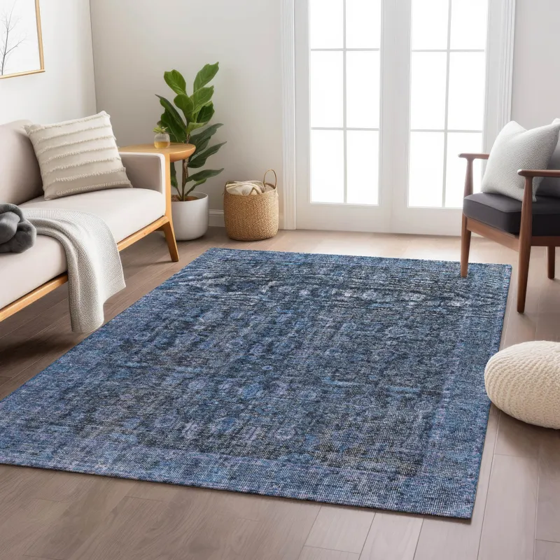 Indoor/Outdoor Karaj Blue 10\' x 14\' Rug