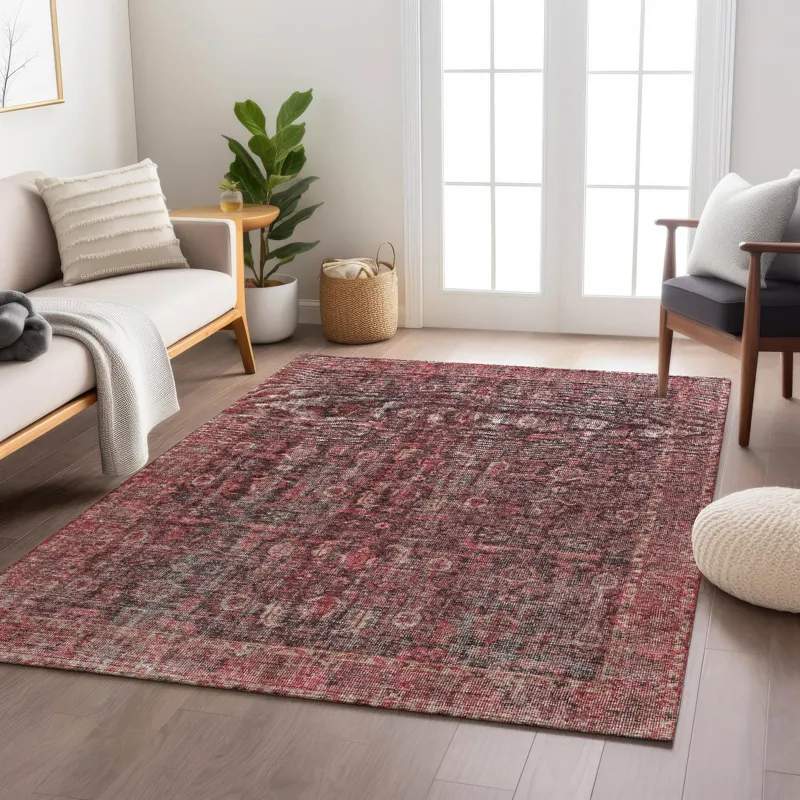 Indoor/Outdoor Karaj Pink 3\' x 5\' Rug