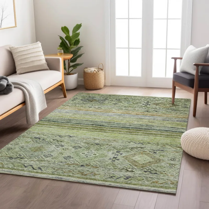 Indoor/Outdoor Karaj Aloe 10\' x 14\' Rug