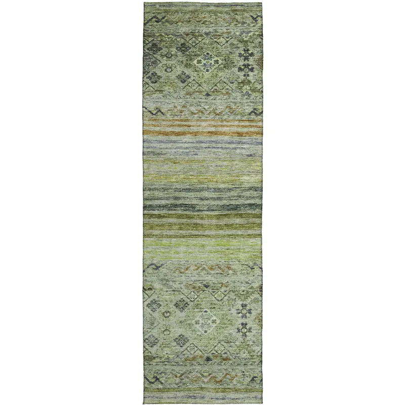 Indoor/Outdoor Karaj Aloe 2\'3\" x 7\'6\" Runner Rug