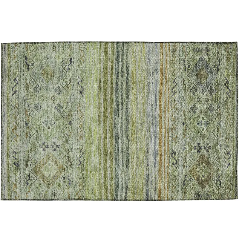 Indoor/Outdoor Karaj Aloe 1\'8\" x 2\'6\" Rug