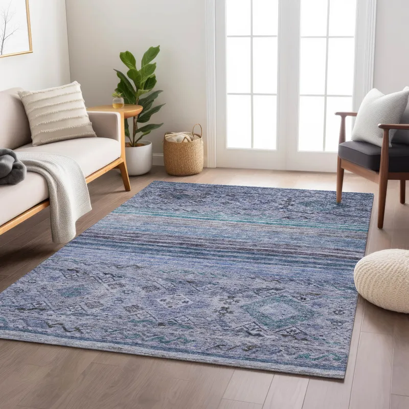 Indoor/Outdoor Karaj Blue 2\'6\" x 3\'10\" Rug