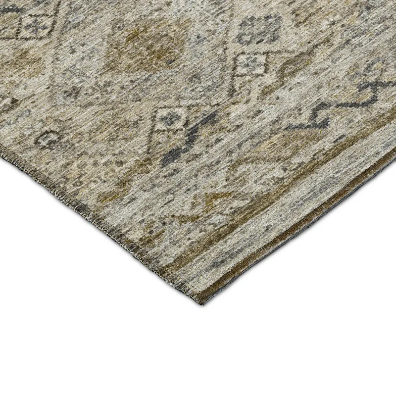 Indoor/Outdoor Karaj Brown 2\'3\" x 7\'6\" Runner Rug