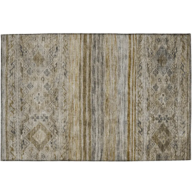 Indoor/Outdoor Karaj Brown 1\'8\" x 2\'6\" Rug