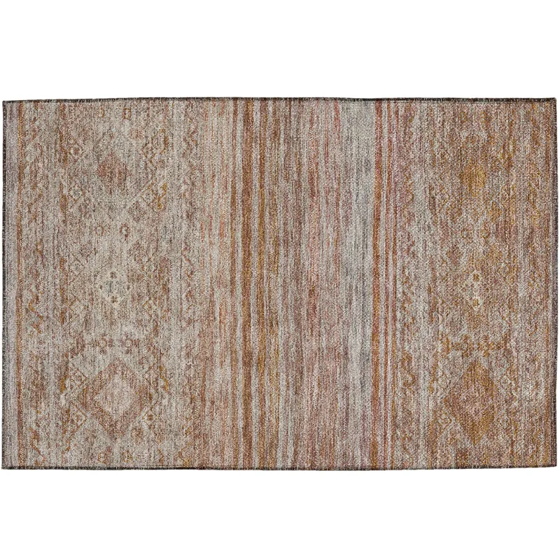 Indoor/Outdoor Karaj Copper 1\'8\" x 2\'6\" Rug