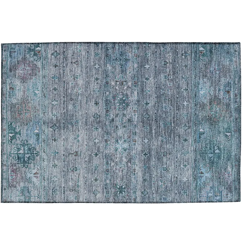 Indoor/Outdoor Karaj Blue 1\'8\" x 2\'6\" Rug