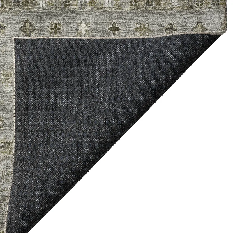 Indoor/Outdoor Karaj Pewter 2\'3\" x 7\'6\" Runner Rug