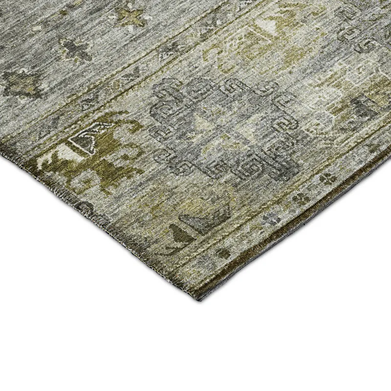 Indoor/Outdoor Karaj Pewter 2\'3\" x 7\'6\" Runner Rug