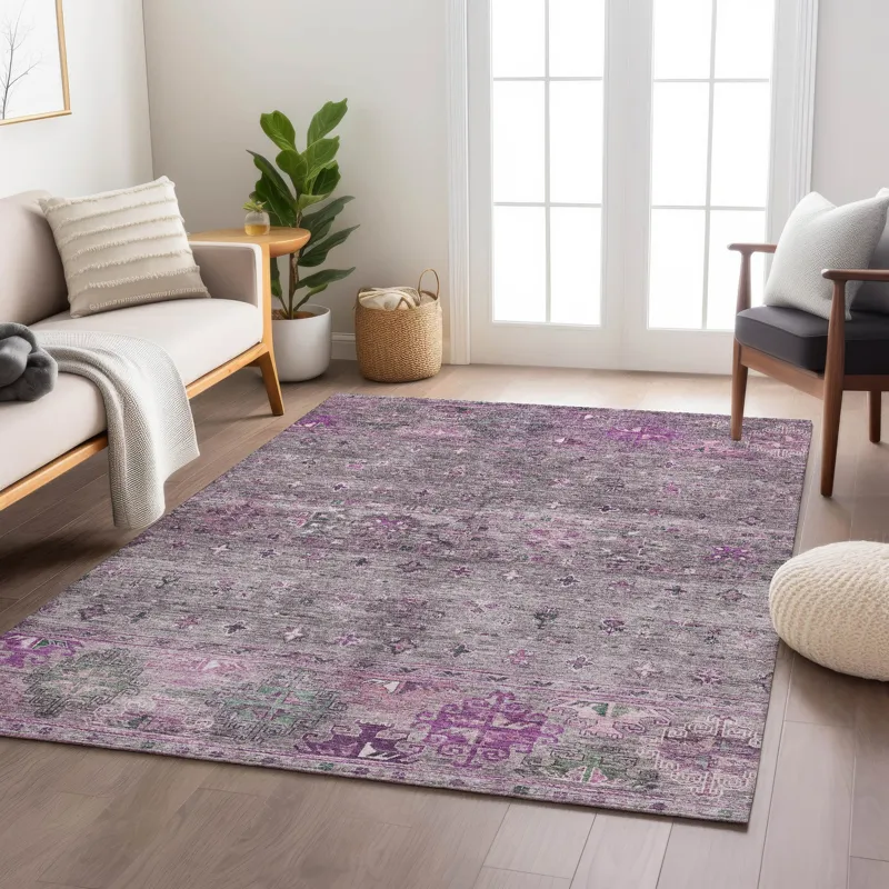 Indoor/Outdoor Karaj Purple 9\' x 12\' Rug