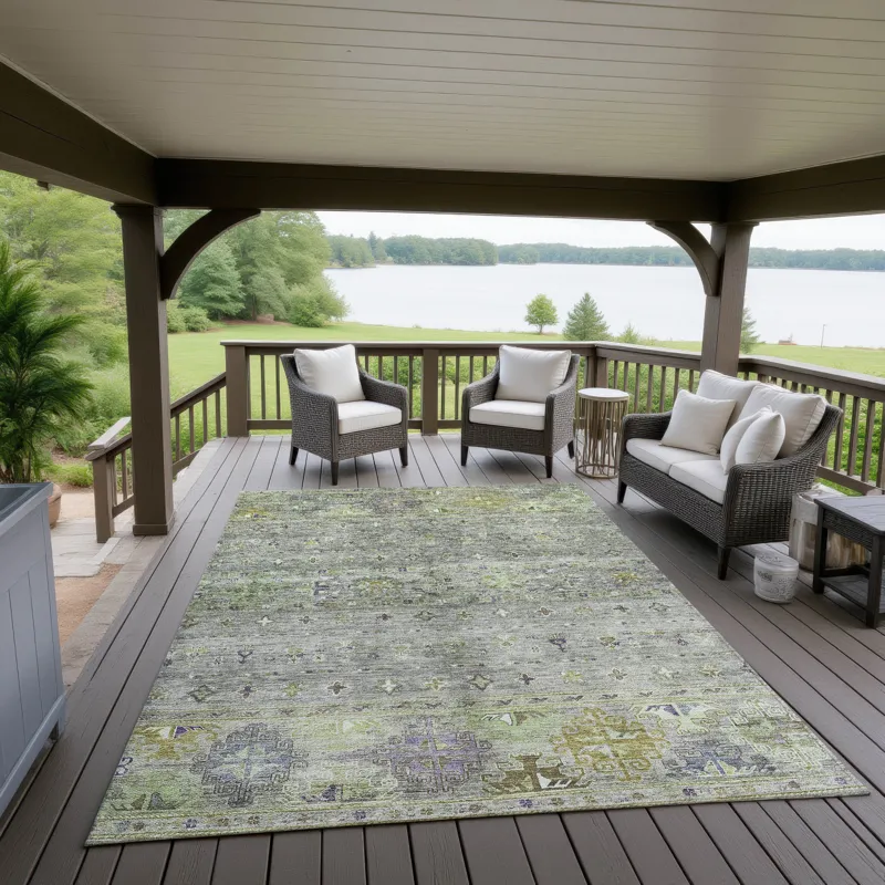 Indoor/Outdoor Karaj Sage 8\' x 10\' Rug