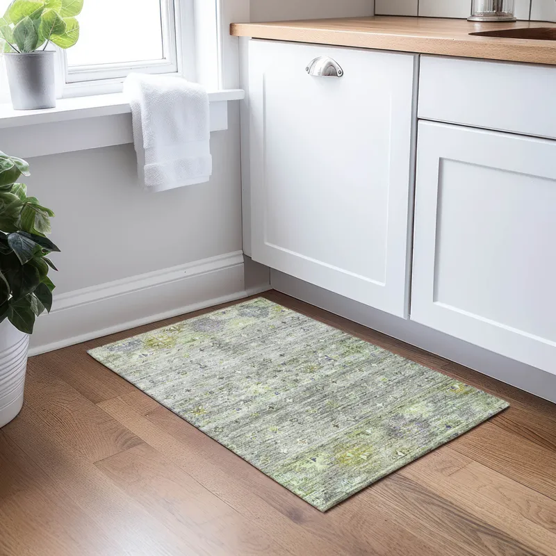 Indoor/Outdoor Karaj Sage 1\'8\" x 2\'6\" Rug