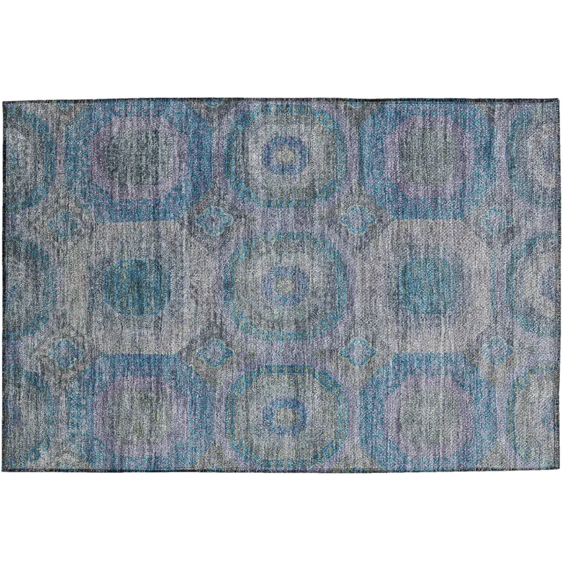 Indoor/Outdoor Karaj Blue 1\'8\" x 2\'6\" Rug