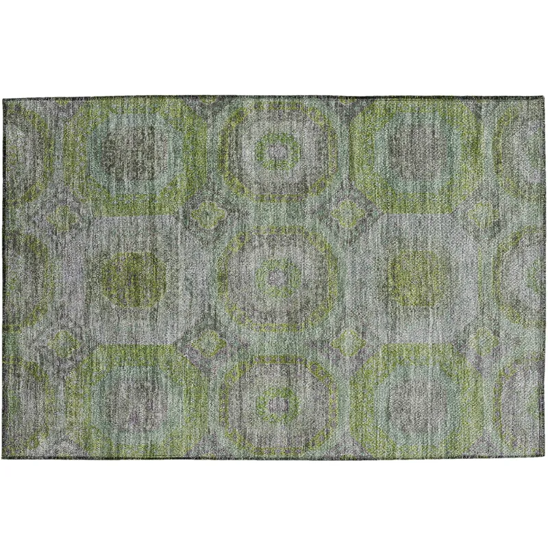 Indoor/Outdoor Karaj Olive 1\'8\" x 2\'6\" Rug