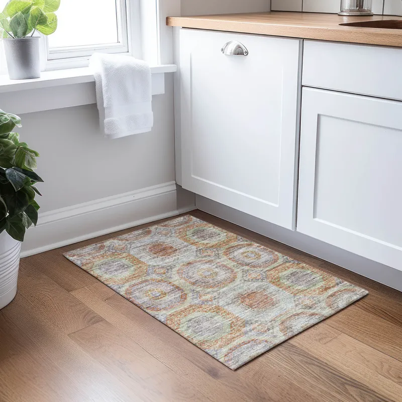 Indoor/Outdoor Karaj Paprika 1\'8\" x 2\'6\" Rug