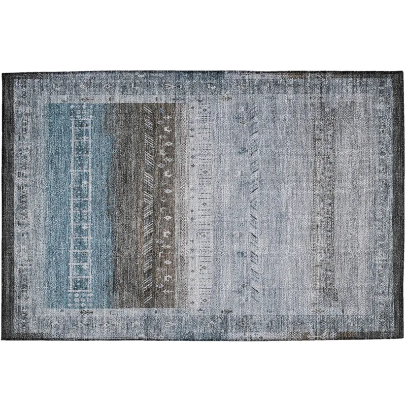 Indoor/Outdoor Karaj Blue 1\'8\" x 2\'6\" Rug