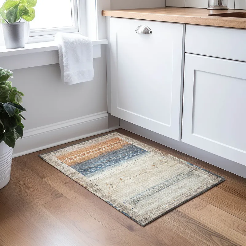 Indoor/Outdoor Karaj Brown 1\'8\" x 2\'6\" Rug