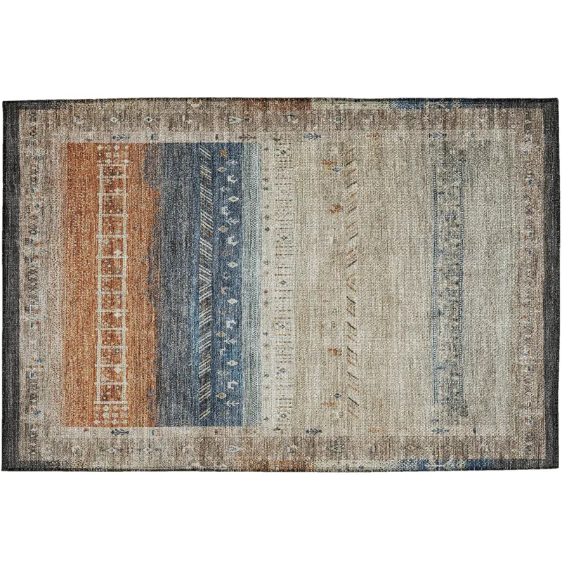 Indoor/Outdoor Karaj Brown 1\'8\" x 2\'6\" Rug
