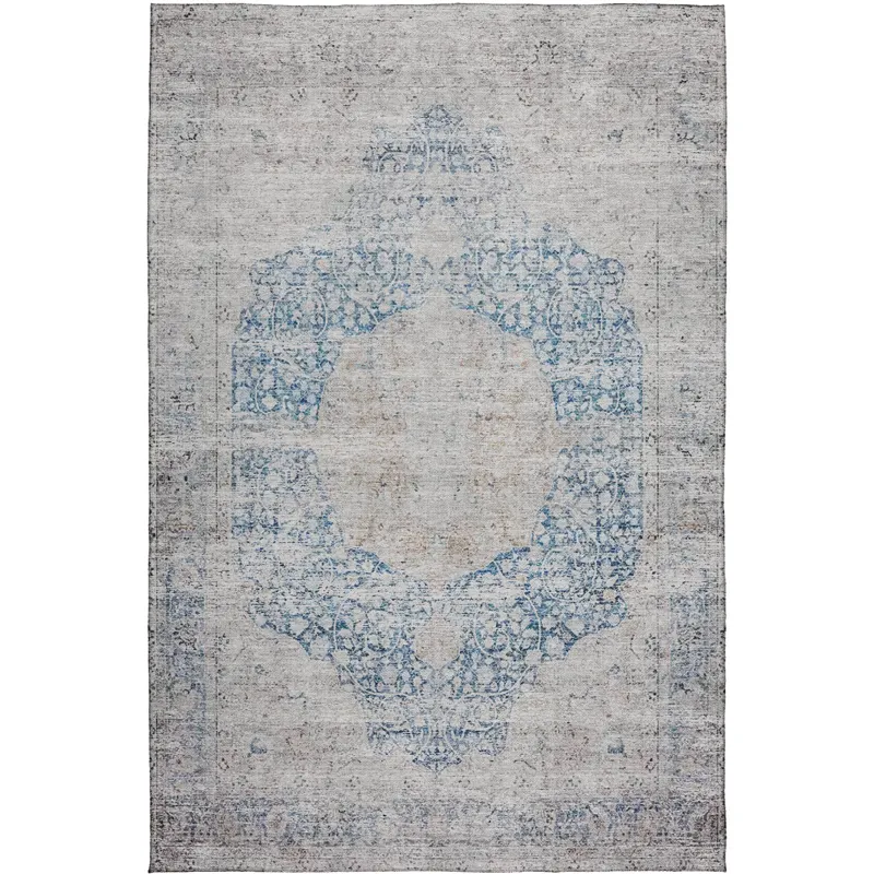 Indoor/Outdoor Karaj Blue 5\' x 7\'6\" Rug