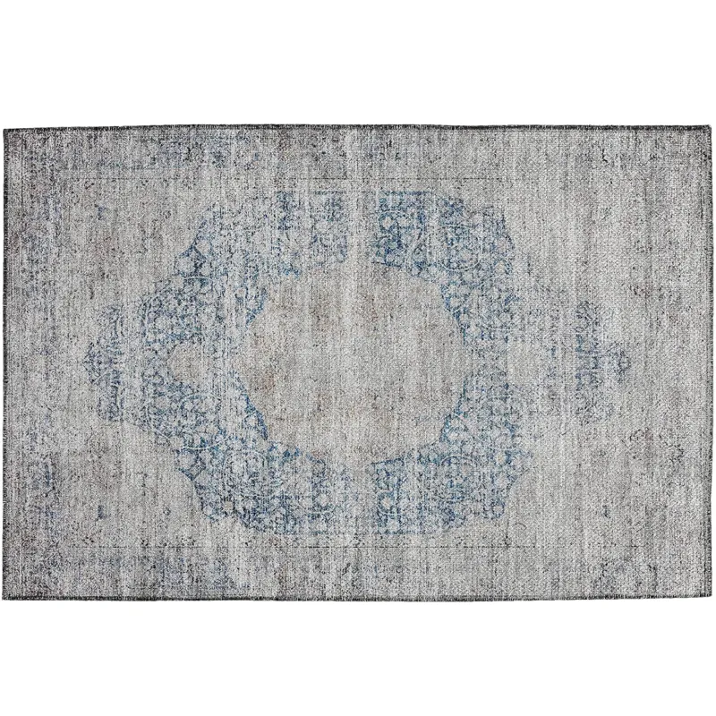 Indoor/Outdoor Karaj Blue 1\'8\" x 2\'6\" Rug