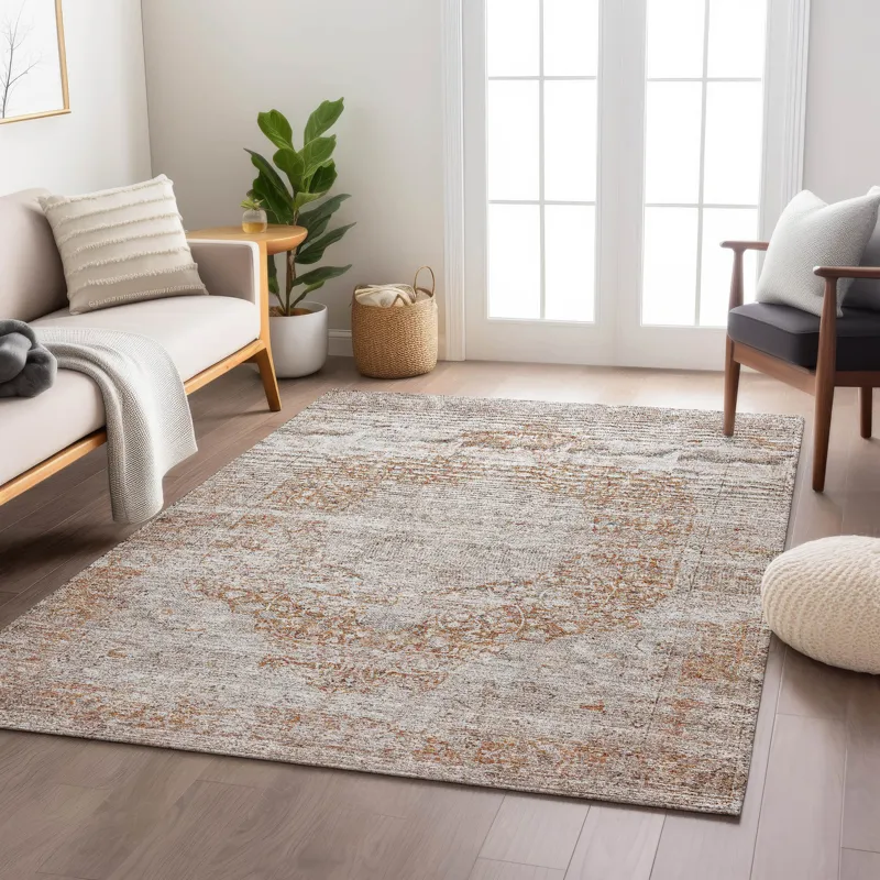 Indoor/Outdoor Karaj Copper 5\' x 7\'6\" Rug