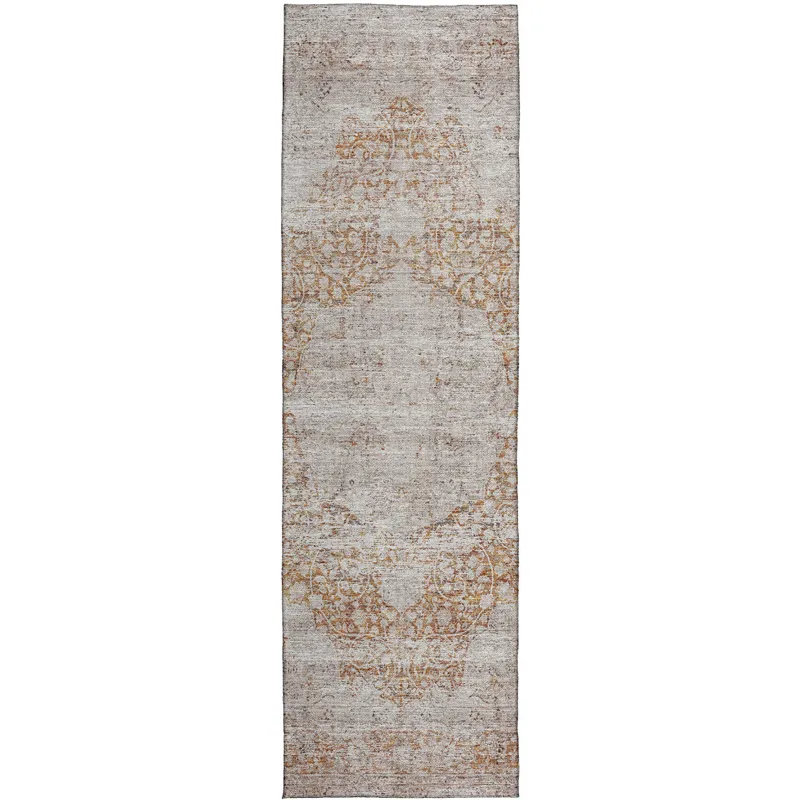 Indoor/Outdoor Karaj Copper 2\'3\" x 7\'6\" Runner Rug