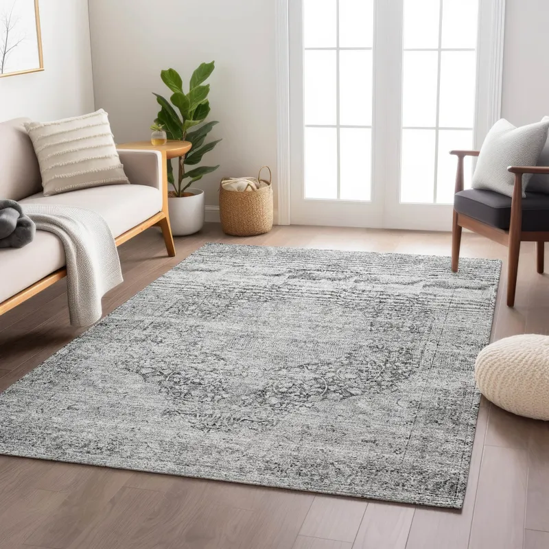 Indoor/Outdoor Karaj Gray 2\'6\" x 3\'10\" Rug