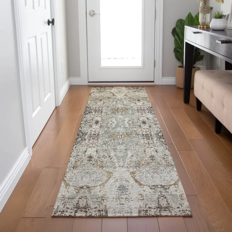 Indoor/Outdoor Karaj Linen 2\'3\" x 7\'6\" Runner Rug