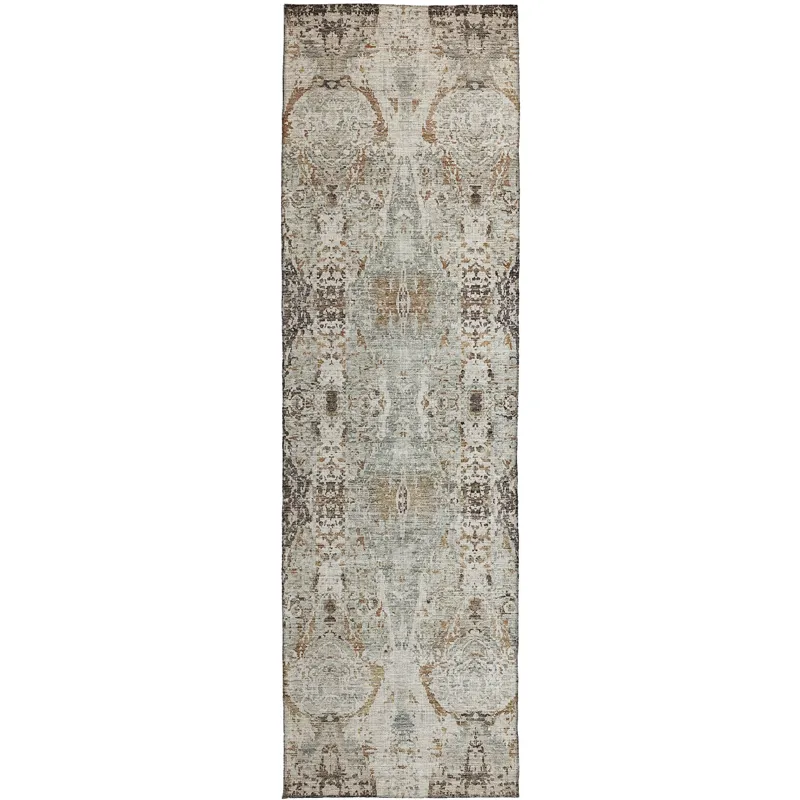 Indoor/Outdoor Karaj Linen 2\'3\" x 7\'6\" Runner Rug