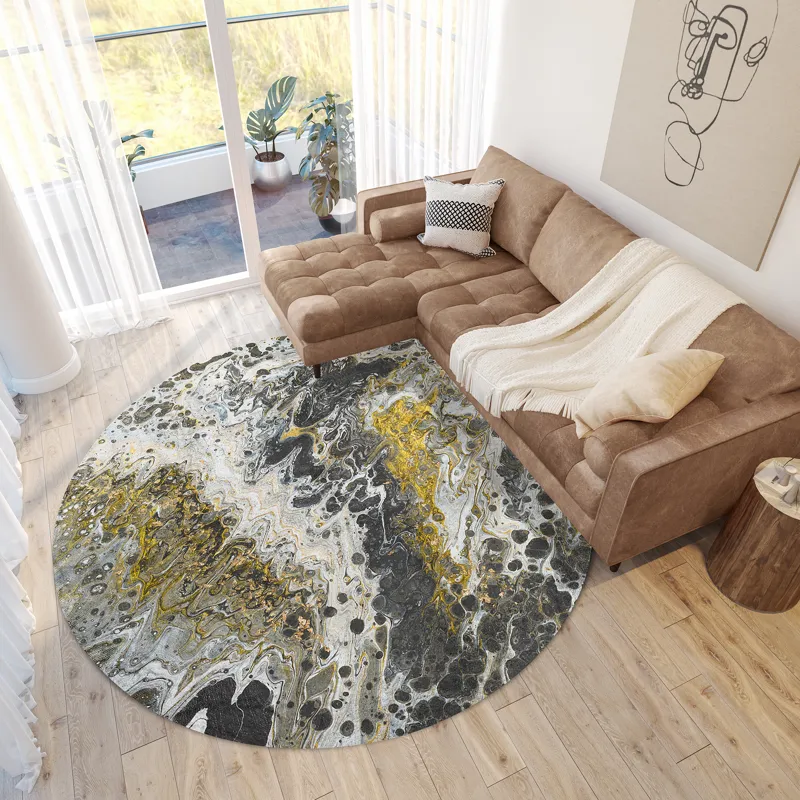 Kikiamo Graphite 8\' x 8\' Round Rug